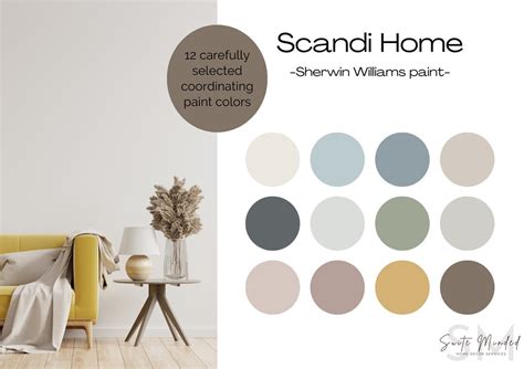 Scandinavian Home Color Palette House Paint Palette Modern - Etsy