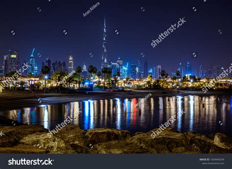 Dubai Skyline Downtown Night View Stock Photo (Edit Now) 1569944299