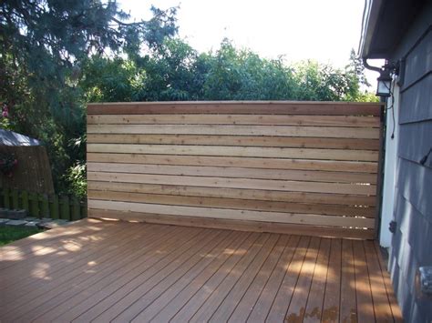 Timbertech Pacific Teak composite deck Cedar privacy screen – Deck Masters, llc - Portland, OR