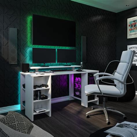 Electra 60W 60W Gaming Desk in white