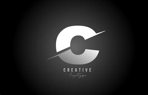 black and white C letter logo alphabet icon design for company and business 3652875 Vector Art ...