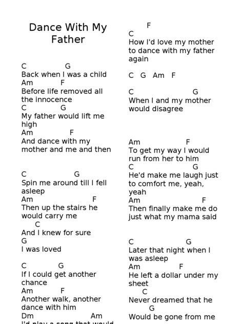 Dance With My Father | PDF | Song Structure | Songs