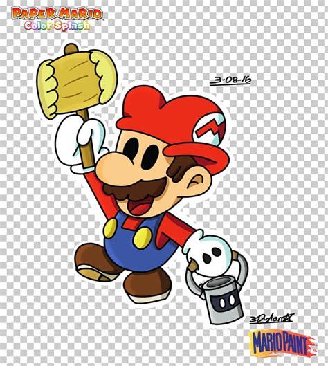 Paper Mario: Color Splash Super Mario Bros. PNG, Clipart, Area, Art, Cartoon, Coloring Book, Fan ...