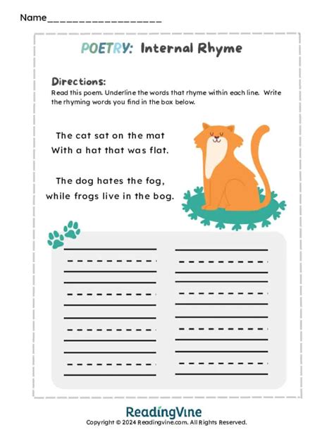 Internal Rhyme Examples and Activities - ReadingVine