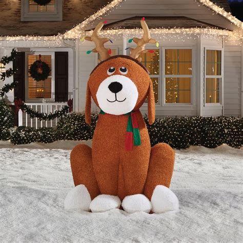 Gemmy 8.5-ft Lighted Dog Christmas Inflatable at Lowes.com