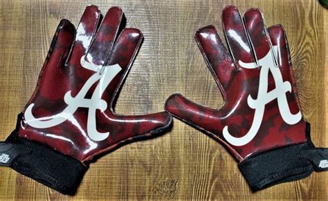 Alabama Crimson Tide football gloves | Etsy