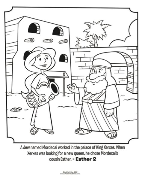 Esther and Mordecai - Bible Coloring Pages | What's in the Bible?