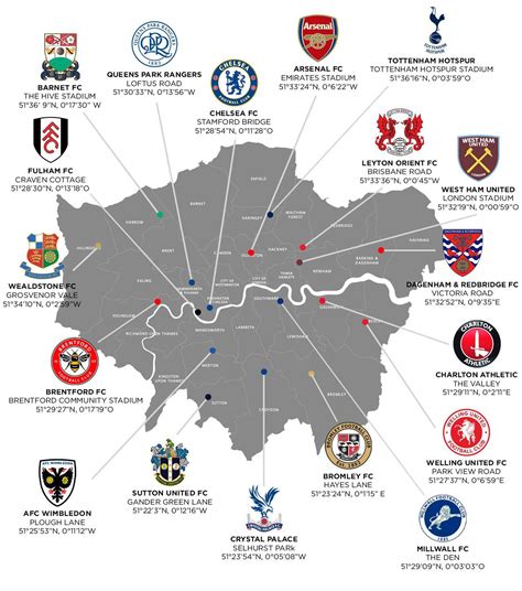 Premier League Clubs In London Map - Gretel Hildagarde