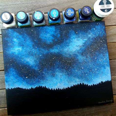 Blue Galaxy Painting #2 by annikas-drawings on DeviantArt