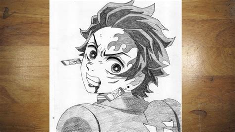 Tanjiro Drawing | How To Draw Tanjiro Kamado | Demon Slayer