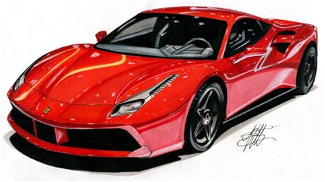 12 Fresh Ferrari 488 Gtb Drawing - Italian Supercar