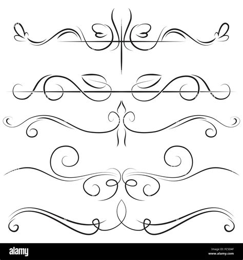 Calligraphy swirls hi-res stock photography and images - Alamy