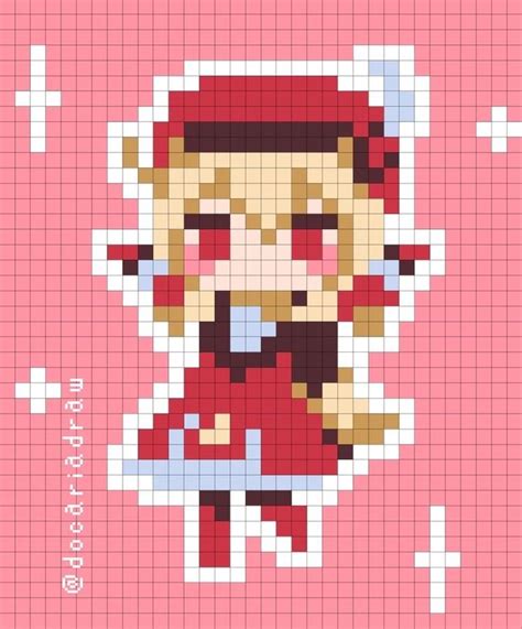 Minecraft Chibi Pixel Art Grid