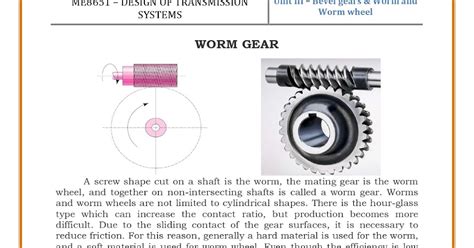 Introduction to Worm and Worm Wheel - MechBix - A Complete Mechanical Library