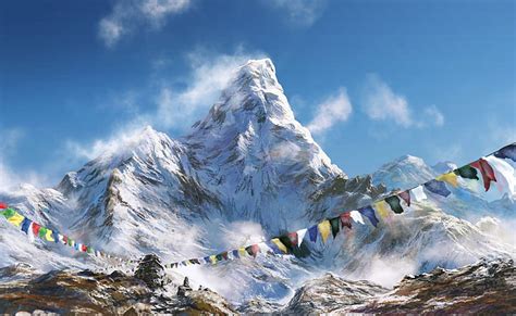 HD wallpaper: Himalayan Peak, Mt. Everest, Artistic, Fantasy, mountain, snow | Wallpaper Flare