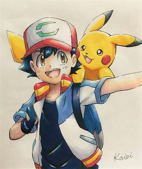 How To Draw Pokemon Ash And Pikachu at How To Draw