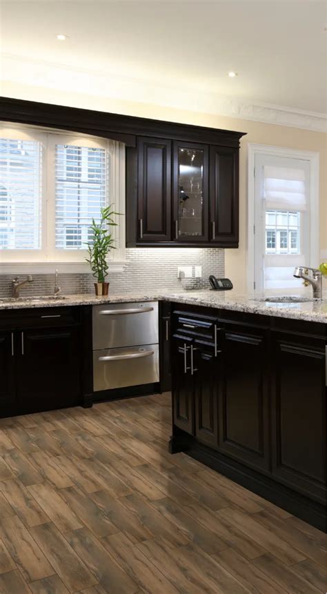 20++ Kitchen Floor Ideas With Dark Cabinets - PIMPHOMEE