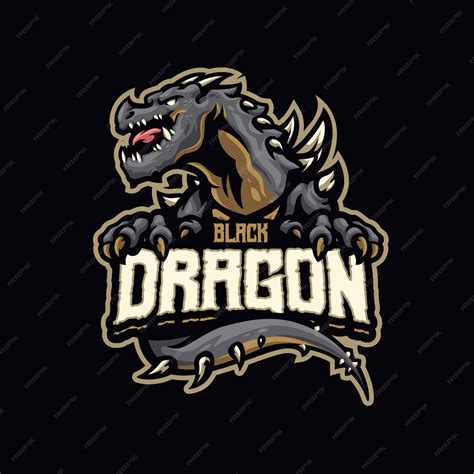 Premium Vector | This the Black Dragon Mascot logo. this Logo can use for Sports, Streamer ...