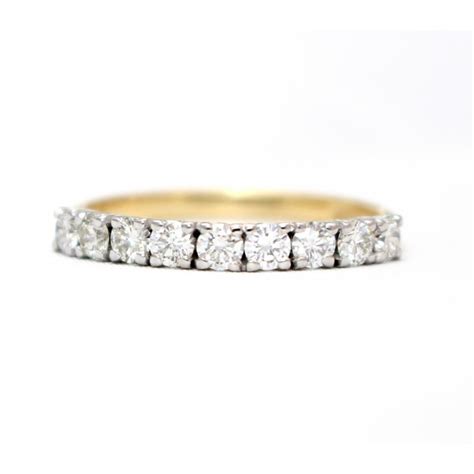 diamond half eternity ring 18ct yellow gold