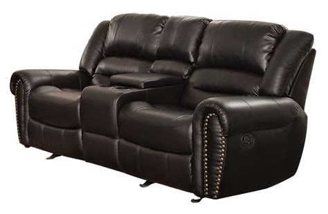 Sofa Recliner Reviews: Black Leather 2 Seater Recliner Sofa