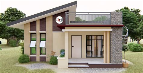 80 SQ.M. Modern Bungalow House Design With Roof Deck | Engineering Discoveries