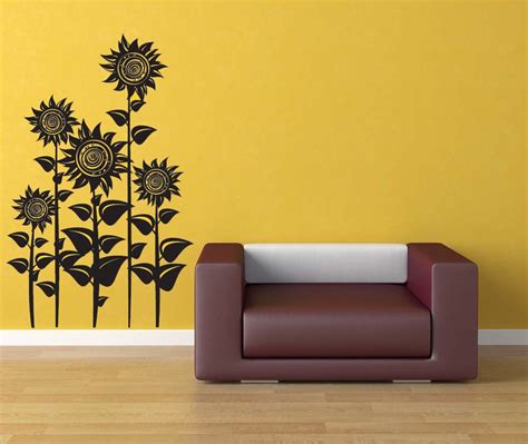 Sunflower Decor Sunflowers Floral Wall Decal Flower - Etsy