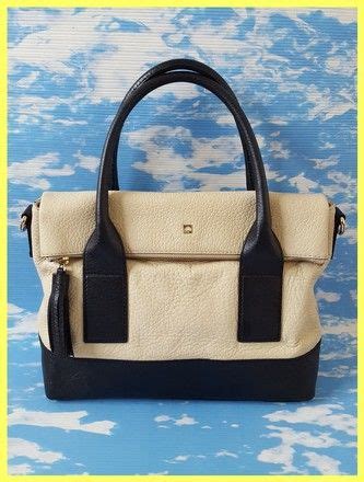 Kate Spade Buttermilk Beige / Black Leather Southport Avenue Carmen Colorblock Satchel. Save 60% ...