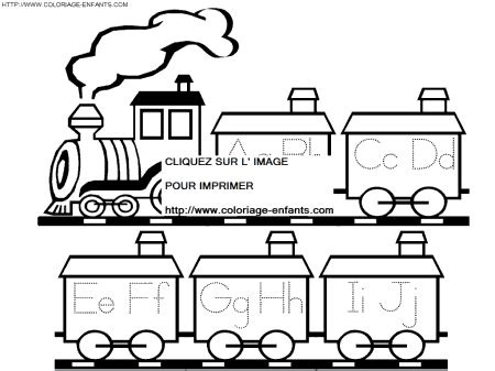 Alphabet The Little Train coloring - Alphabet The Little Train coloring pages to color ...