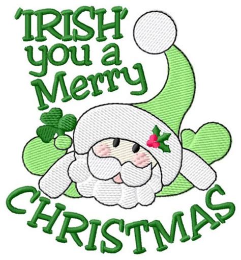 Irish Merry Christmas Machine Embroidery Design | Embroidery Library at GrandSlamDesigns.com