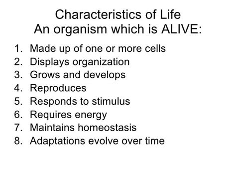 👍 The 8 characteristics of life. 8 characteristics of life notes. 2019-03-05