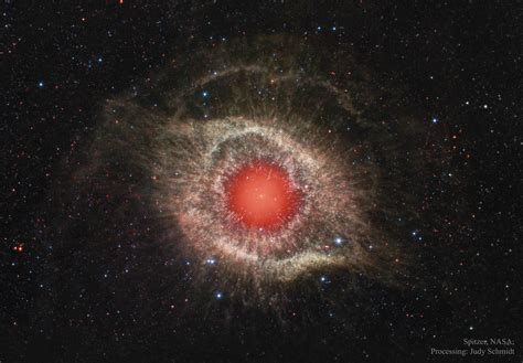 NGC 7293: a Nebulosa da Hélice em infravermelho pelo Spitzer » O Universo - Eternos Aprendizes