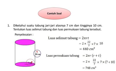 Contoh Soal Luas Tabung Beserta Jawabannya - Rumah Soal