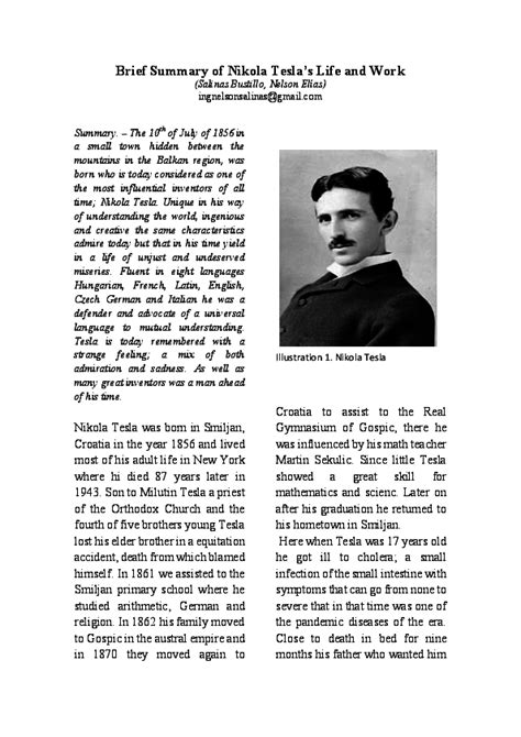 Who Was Nikola Tesla A Short Biography Of The Inventor