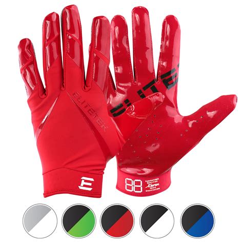 EliteTek RG-14 Football Gloves (Red, Youth Large) - Walmart.com - Walmart.com