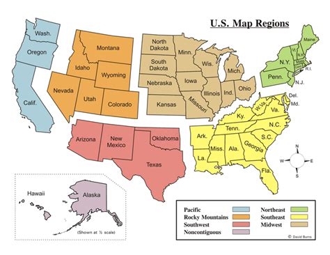 Seven Regions Of The United States Map - United States Map