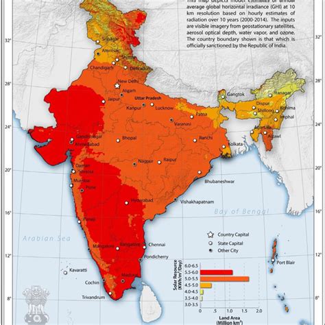 Solar Irradiance Map Of India - United States Map