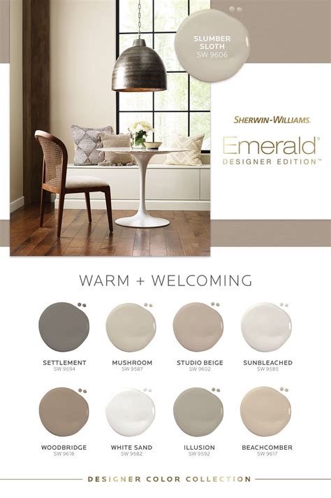 Sherwin-Williams Warm + Welcoming Palette - Premium Paint Collection