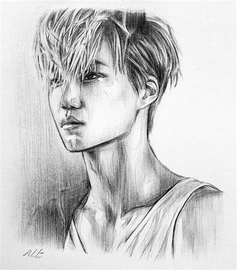 Daily Drawing, Face Drawing, Painting & Drawing, Kpop Drawings, Pencil Drawings, Art Drawings ...