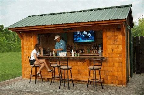 AWESOME OUTDOOR BAR BACKYARD IDEAS - FRUGAL LIVING | Backyard sheds, Custom backyard, Bar shed