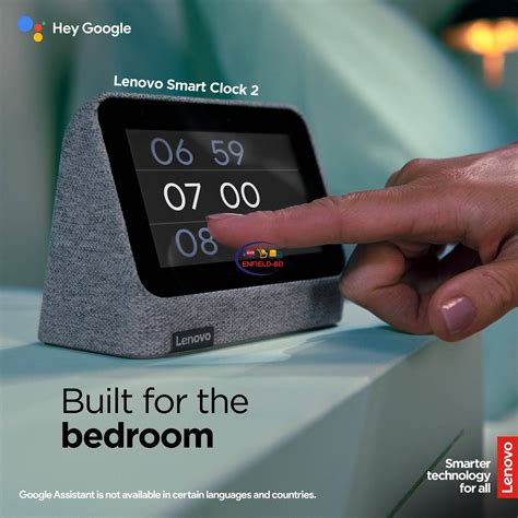 Lenovo Smart Clock 2 with Wireless Charging Dock Gray - Enfield-bd.com