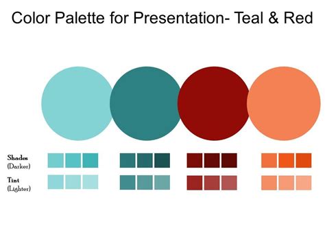 Color Palette For Presentation Teal And Red | Template Presentation | Sample of PPT Presentation ...