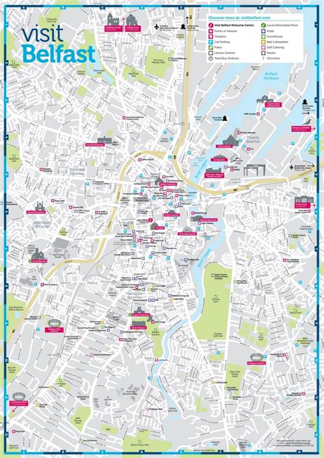 Belfast sightseeing map - Ontheworldmap.com