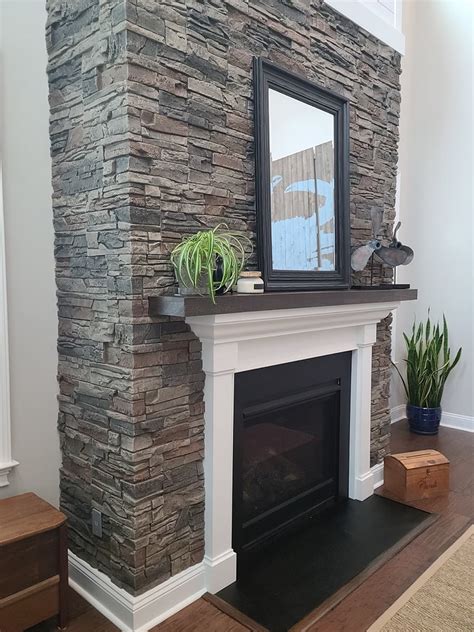 Faux Stone Fireplace - No Mortar No Mess - Box to the Wall | GenStone