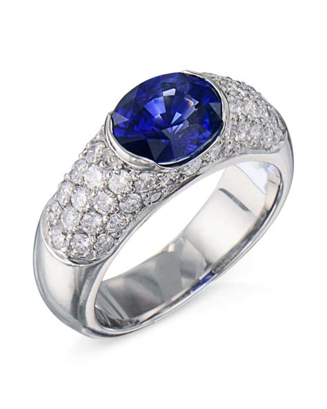 Oval Blue Sapphire Diamond Ring - Turgeon Raine