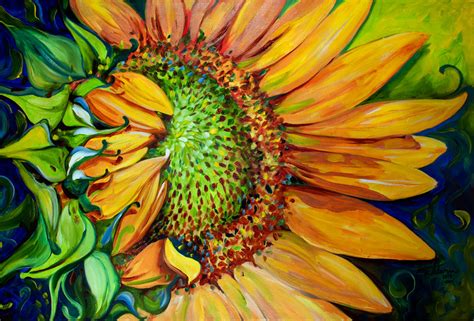 DAILY PAINTERS MARKETPLACE: Original oil Painting ~ SUNFLOWER ~ Artist, Marcia Baldwin