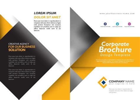 Yellow Brochure Design Template 677677 Vector Art at Vecteezy