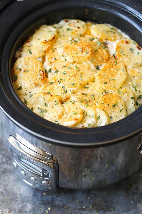 Slow Cooker Cheesy Scalloped Potatoes | Damn Delicious | Bloglovin’