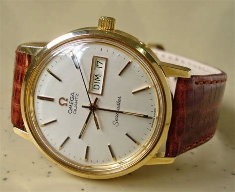 Bruno & Hancock: Vintage Omega Seamaster Quartz Caliber 1345 in Gold Plaque Case Wristwatch