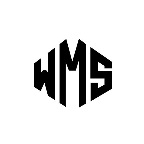 WMS letter logo design with polygon shape. WMS polygon and cube shape logo design. WMS hexagon ...