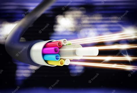 Premium Photo | Speed of optic fiber